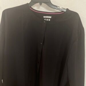 Scrubstar Women’s Black Scrub Jacket 3X | Button Front Medical Uniform Top